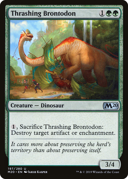 Thrashing Brontodon (M20-197) - Core Set 2020