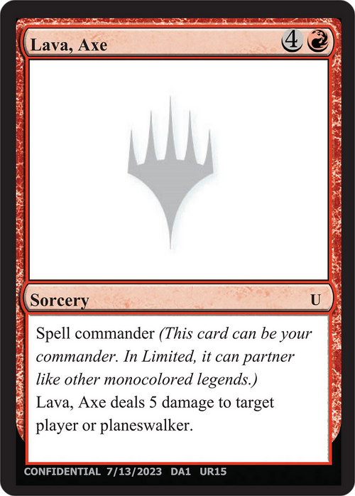 Lava, Axe (UNK-UR15) - Unknown Event