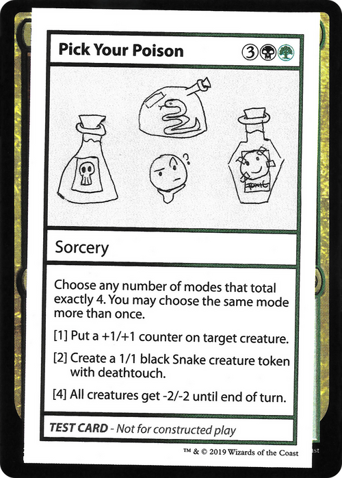 Pick Your Poison (No PW Symbol) (CMB1-097) - Mystery Booster Playtest Cards 2021