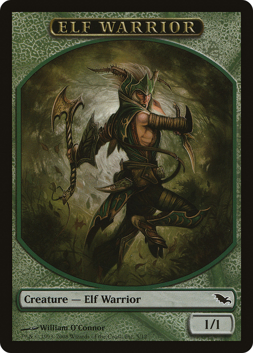 Elf Warrior Token (5) (SHM-005) - Shadowmoor Tokens