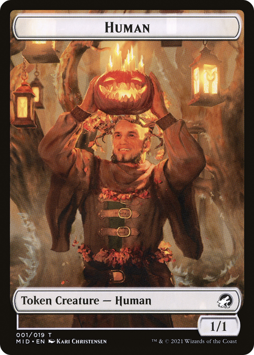 Human (TMID-001) - Innistrad: Midnight Hunt Tokens Foil