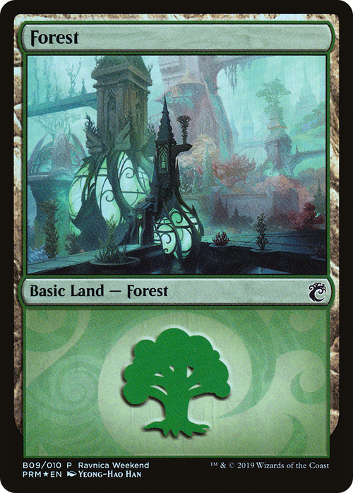 Forest - Simic (B09) (LARP-B09) - RNA Ravnica Weekend Foil