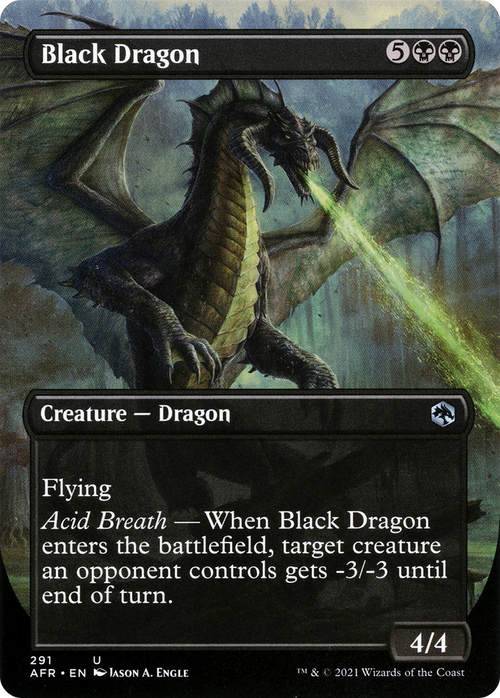 Black Dragon (Borderless) (AFR-291) - Adventures in the Forgotten Realms (Borderless)