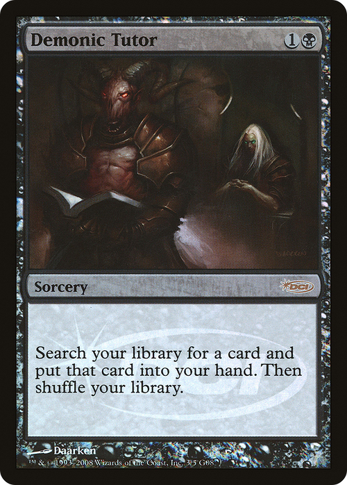 Demonic Tutor (JDG-003) - Judge Gift Cards 2008 Foil