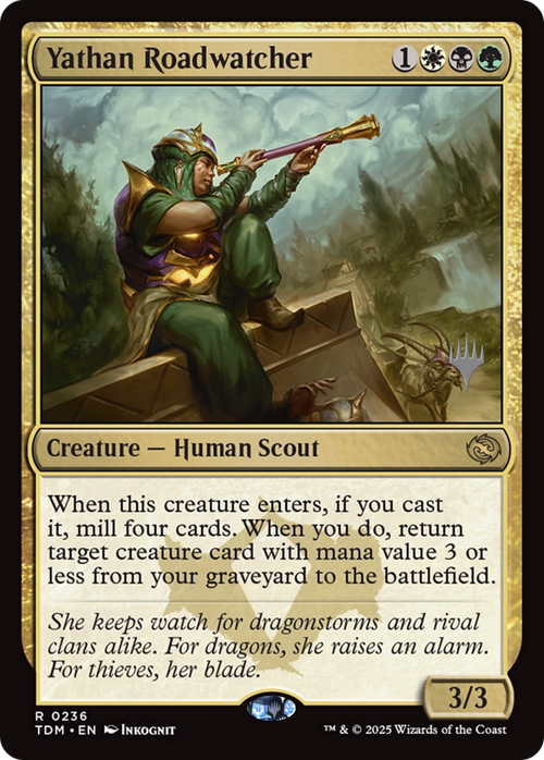 Yathan Roadwatcher (PPTDM-236P) - Promo Pack: Tarkir: Dragonstorm