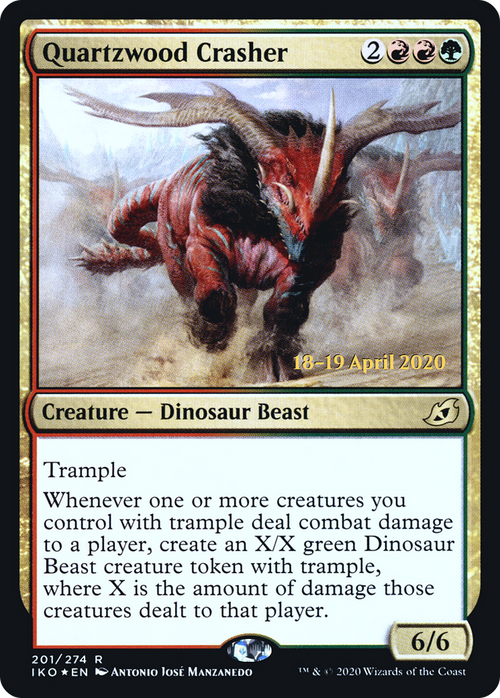 Quartzwood Crasher (PRE-201S) - Ikoria: Lair of Behemoths Promos Foil
