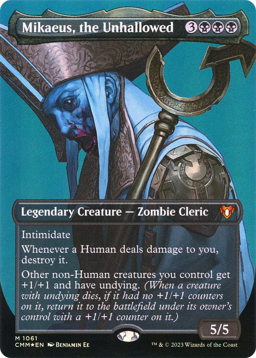 Mikaeus, the Unhallowed (Textured Foil) (CMM-1061) - Commander Masters (Borderless) Foil