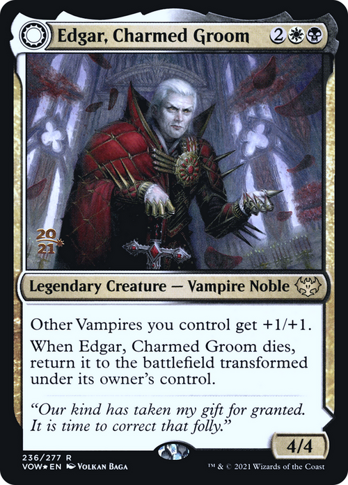 Edgar, Charmed Groom (PRE-236) - Innistrad: Crimson Vow Promos: (Double Faced Transform) Foil