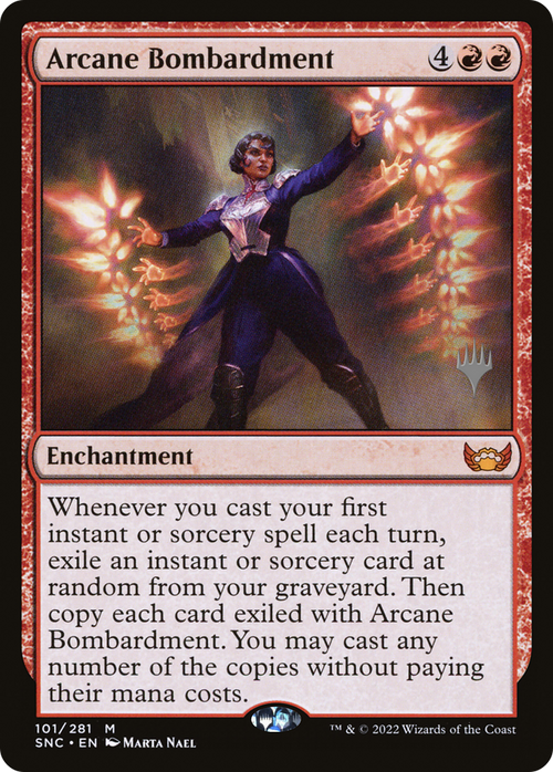 Arcane Bombardment (PPSNC-101) - Streets of New Capenna Promos Foil