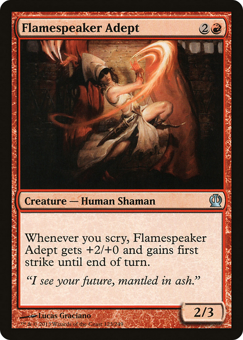 Flamespeaker Adept (THS-123) - Theros Foil