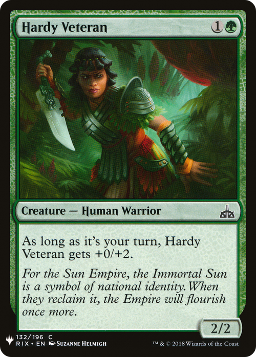Hardy Veteran (LIST-RIX-132) - The List