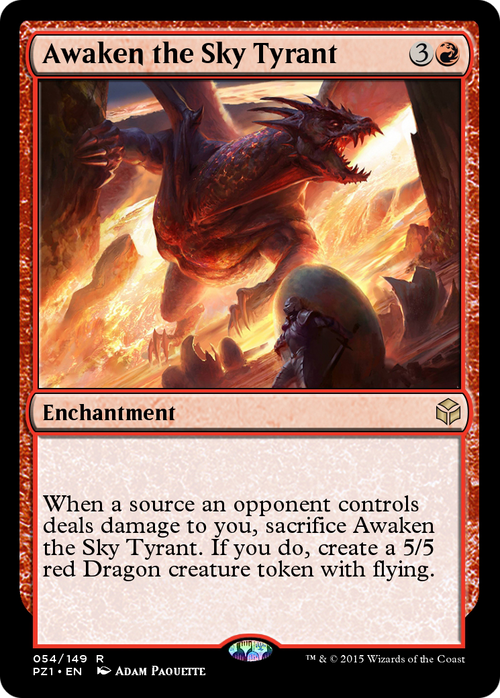 Awaken the Sky Tyrant (PZ1-054) - Legendary Cube Prize Pack Foil