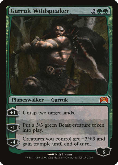 Garruk Wildspeaker (MEDIA-001) - Duels of the Planeswalkers 2009 Promos Foil