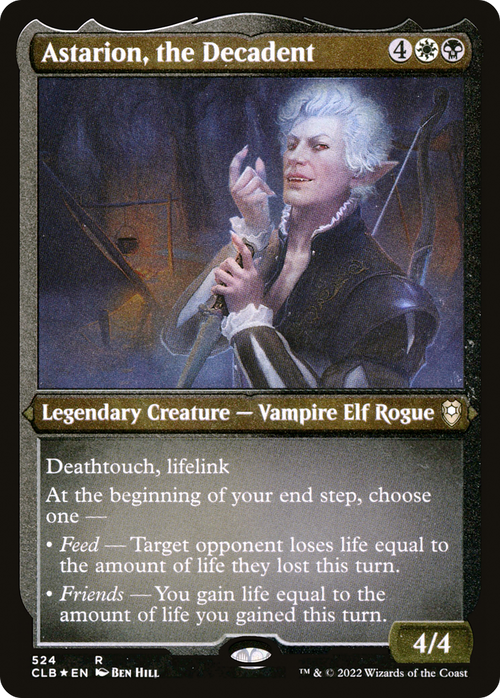 Astarion, the Decadent (Foil Etched) (CLB-524) - Commander Legends: Battle for Baldur's Gate Foil