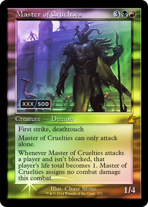 Master of Cruelties (Retro Frame) (Serial Numbered) (RVR-373) - Ravnica Remastered Foil