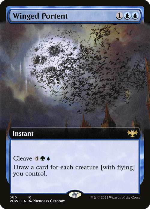 Winged Portent (Extended Art) (VOW-365) - Innistrad: Crimson Vow: (Extended Art)