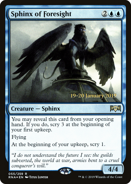 Sphinx of Foresight (PRE-55S) - Ravnica Allegiance Promos Foil