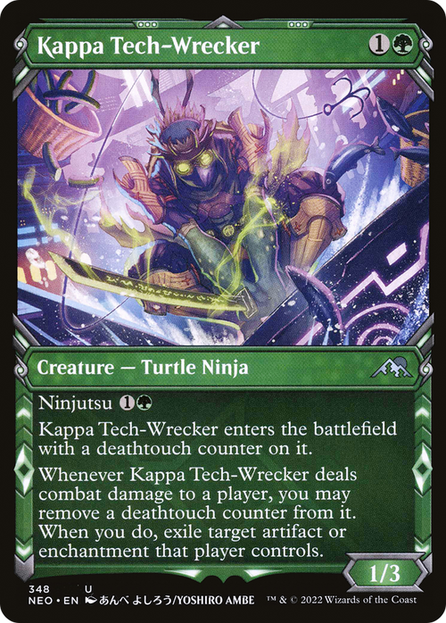 Kappa Tech-Wrecker (Showcase) (NEO-348) - Kamigawa: Neon Dynasty: (Showcase) Foil