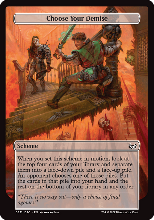 Choose Your Demise (Full Art) (A:DSC-331) - Duskmourn: House of Horror Commander