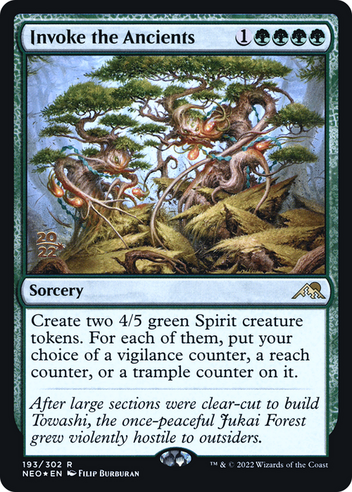 Invoke the Ancients (PRE-193) - Kamigawa: Neon Dynasty Promos Foil
