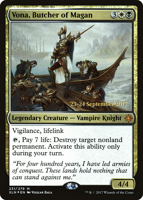 Vona, Butcher of Magan (PRE-231S) - Ixalan Promos Foil