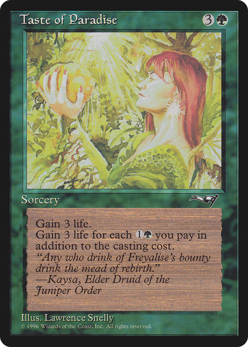 Taste of Paradise (Holding Fruit) (ALL-085) - Alliances