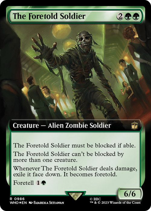 The Foretold Soldier (Extended Art) (Surge Foil) (WHO-986) - Doctor Who: (Extended Art) Foil