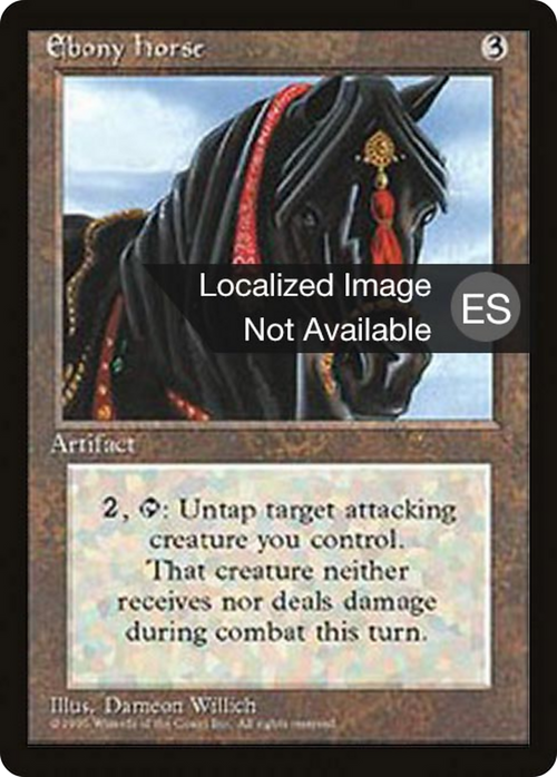 Ebony Horse (4BB-) - Fourth Edition Foreign Black Border