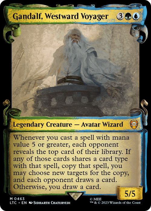Gandalf, Westward Voyager (Showcase Scrolls) (LTC-463) - Tales of Middle-earth Commander: (Showcase)