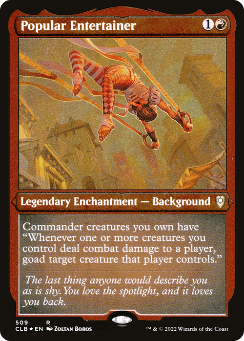 Popular Entertainer (Foil Etched) (CLB-509) - Commander Legends: Battle for Baldur's Gate Foil
