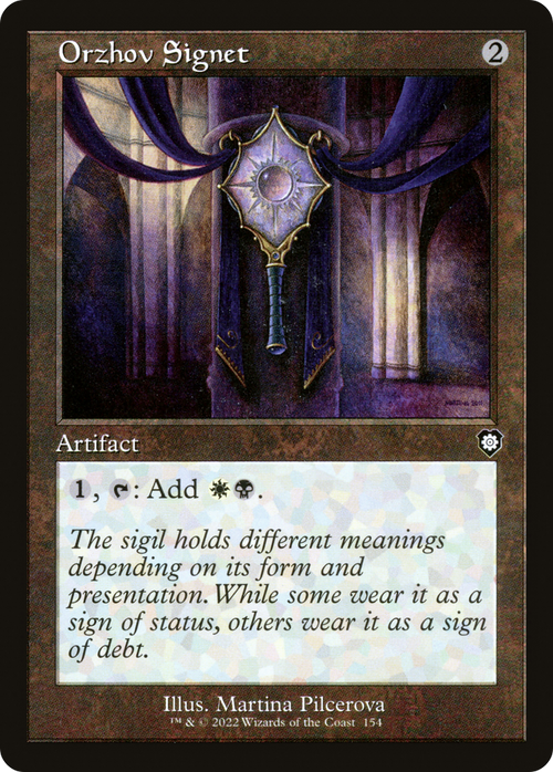 Orzhov Signet (Retro Frame) (BRC-154) - The Brothers' War Commander