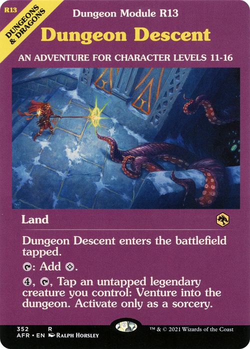 Dungeon Descent (Dungeon Module) (AFR-352) - Adventures in the Forgotten Realms: (Showcase) Foil