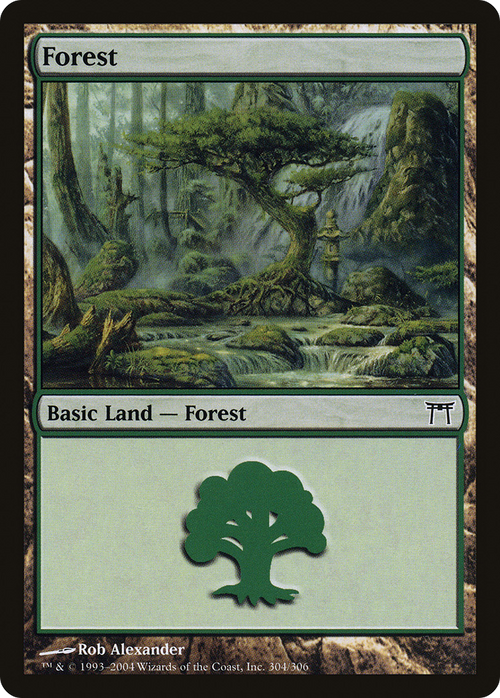 Forest (304) (CHK-304) - Champions of Kamigawa Foil