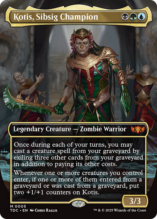 Kotis, Sibsig Champion (Borderless) (TDC-005) - Commander: Tarkir: Dragonstorm
