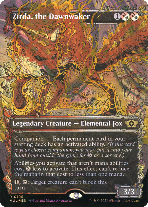 Zirda, the Dawnwaker (Halo Foil) (MUL-195) - Multiverse Legends: (Showcase) (Borderless) Foil