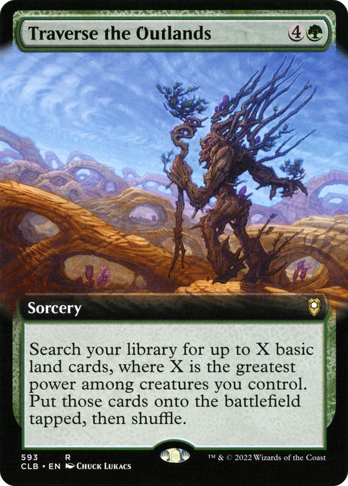 Traverse the Outlands (Extended Art) (CLB-593) - Commander Legends: Battle for Baldur's Gate: (Extended Art) Foil
