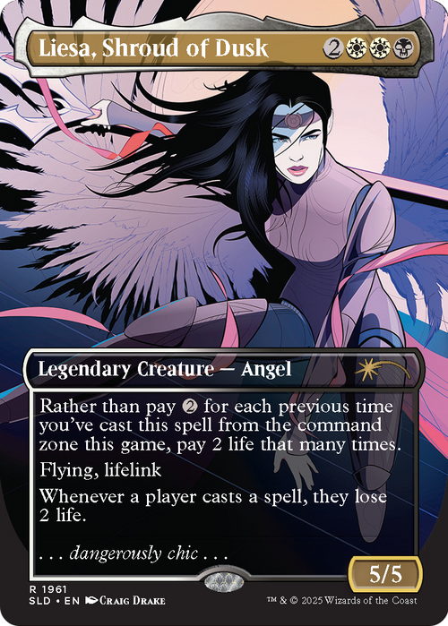 Liesa, Shroud of Dusk (Rainbow Foil) (SLD-1961) - Secret Lair Drop (Borderless) Foil