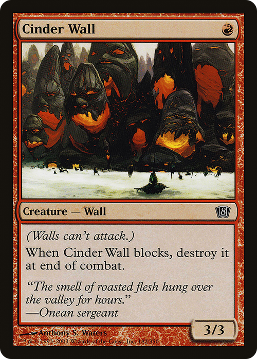 Cinder Wall (8ED-182) - 8th Edition Foil