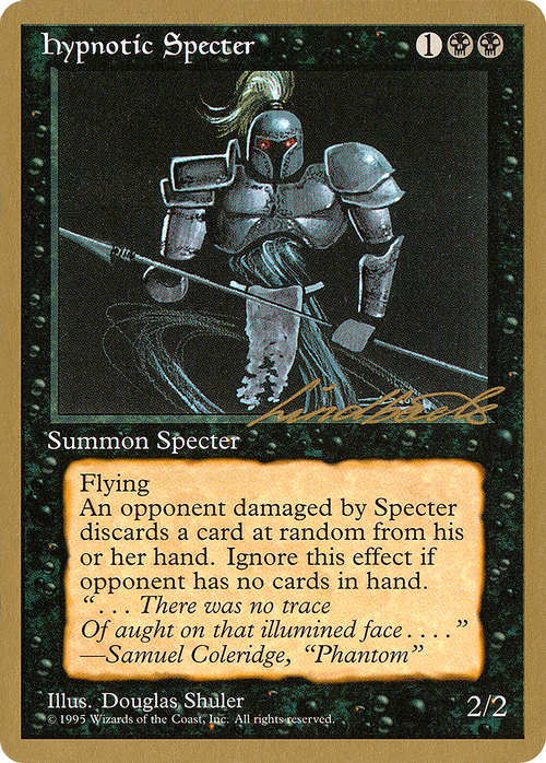 Hypnotic Specter - 1996 Leon Lindback (4ED) (WCD-) - Pro Tour Collector Set