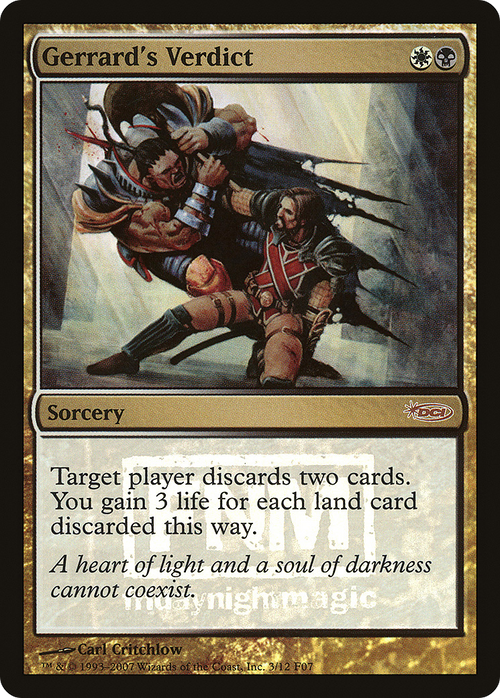 Gerrard's Verdict (FNM-003) - Friday Night Magic 2007 Foil