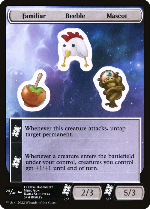Familiar Beeble Mascot (UNF-024) - Unfinity Sticker Sheets