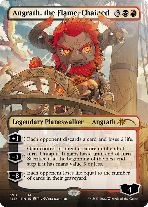 Angrath, the Flame-Chained (Borderless) (SLD-398) - Secret Lair Drop