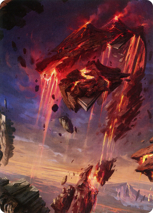 Mountain // Mountain (AZNR-017) - Zendikar Rising Art Series (Borderless) Foil