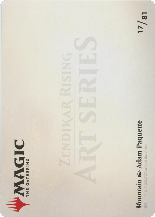 Mountain // Mountain (AZNR-017) - Zendikar Rising Art Series (Borderless)