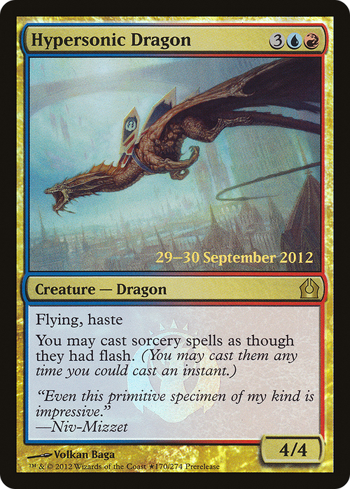 Hypersonic Dragon (PRE-170★) - Return to Ravnica Promos Foil