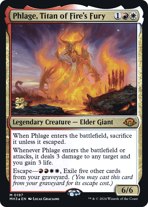 Phlage, Titan of Fire's Fury (PRE-197) - Modern Horizons 3 Promos Foil