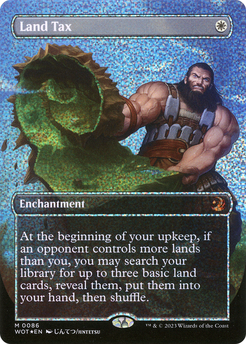 Land Tax (Anime Borderless) (Confetti Foil) (WOT-086) - Wilds of Eldraine: Enchanting Tales Foil