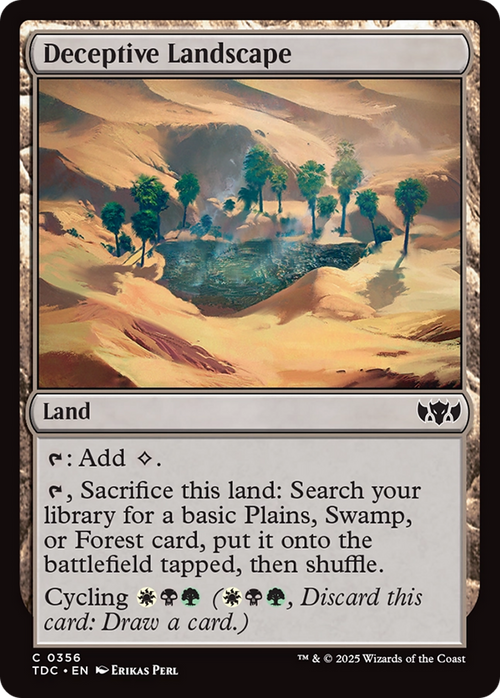 Deceptive Landscape (TDC-356) - Commander: Tarkir: Dragonstorm