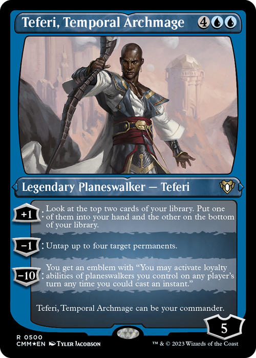Teferi, Temporal Archmage (Foil Etched) (CMM-500) - Commander Masters Foil