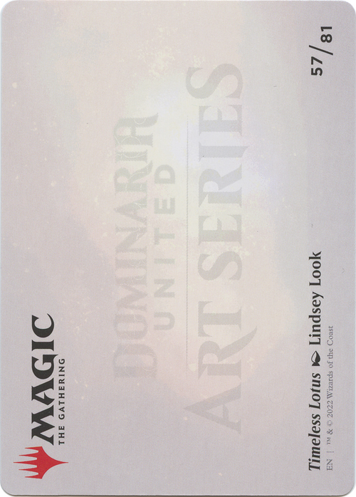 Timeless Lotus // Timeless Lotus (ADMU-057) - Dominaria United Art Series (Borderless) Foil